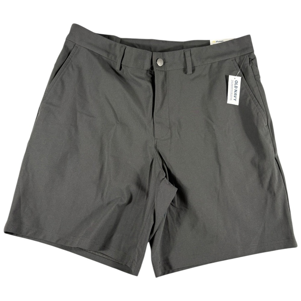 Old Navy Tech Hybrid Shorts Mens 34 Gray NWT Stretch Lightweight Performance